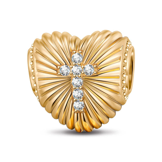 gona- Light Of God Tarnish-resistant Silver Charms In 14K Gold Plated