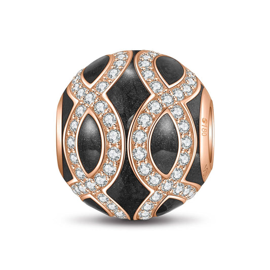 gona- Timelessness Tarnish-resistant Silver Charms With Enamel In Rose Gold Plated