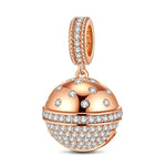 Little Bell Tarnish-resistant Silver Dangle Charms In Rose Gold Plated