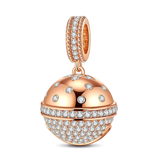 gona- Little Bell Tarnish-resistant Silver Dangle Charms In Rose Gold Plated