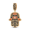 khamsah Tarnish-resistant Silver Dangle Charms With Enamel In 14K Gold Plated