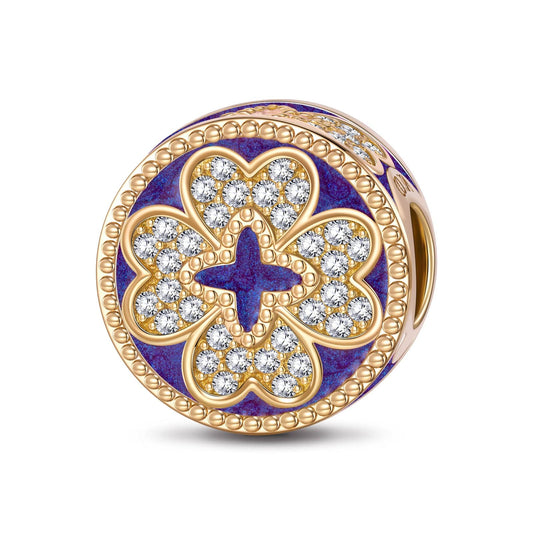 gona- Lucky Light Fantasy Tarnish-resistant Silver Charms With Enamel In 14K Gold Plated