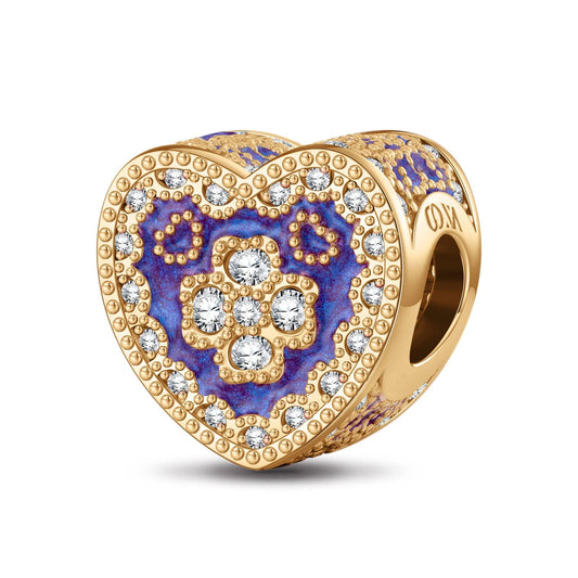 gona- Honeymoon Period Tarnish-resistant Silver Charms With Enamel In 14K Gold Plated