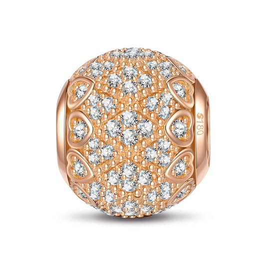 gona- Ripples of Love Tarnish-resistant Silver Charms In Rose Gold Plated