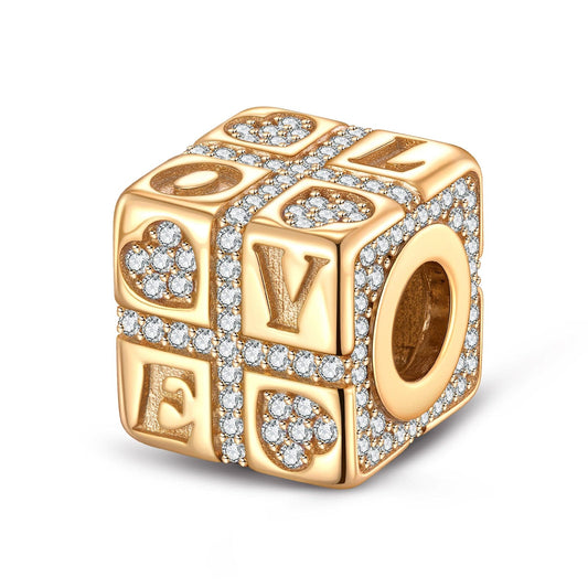gona- Favours Of Love Tarnish-resistant Silver Charms In 14K Gold Plated