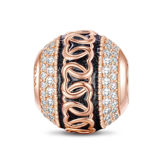 gona- Together In Love Tarnish-resistant Silver Charms With Enamel In Rose Gold Plated