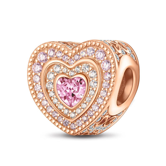 gona- I Love You Tarnish-resistant Silver Charms In Rose Gold Plated