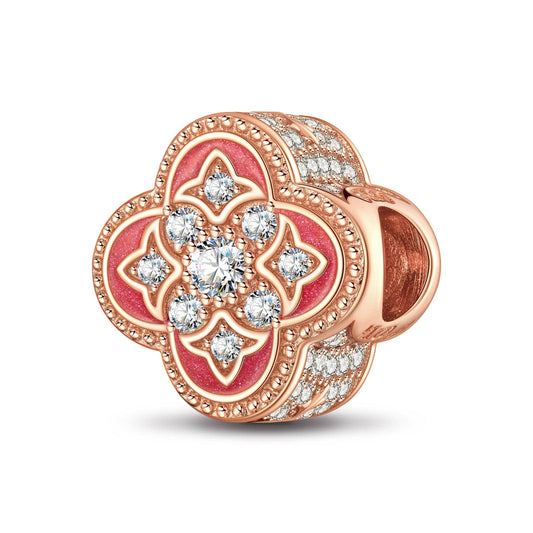 gona- Laurel On An August Night Tarnish-resistant Silver Charms With Enamel In Rose Gold Plated