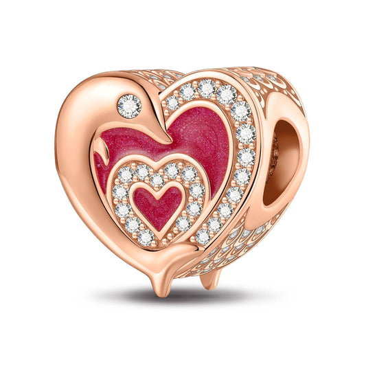 gona- Guardian Tarnish-resistant Silver Charms With Enamel In Rose Gold Plated