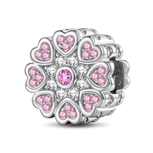gona- Surrounded By Love Tarnish-resistant Silver Charms In White Gold Plated