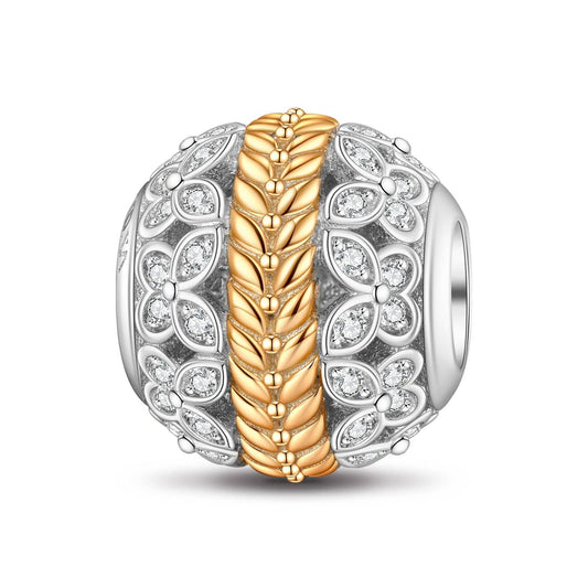 gona- Chasing Butterflies Tarnish-resistant Silver Charms In Two-Tone Plating