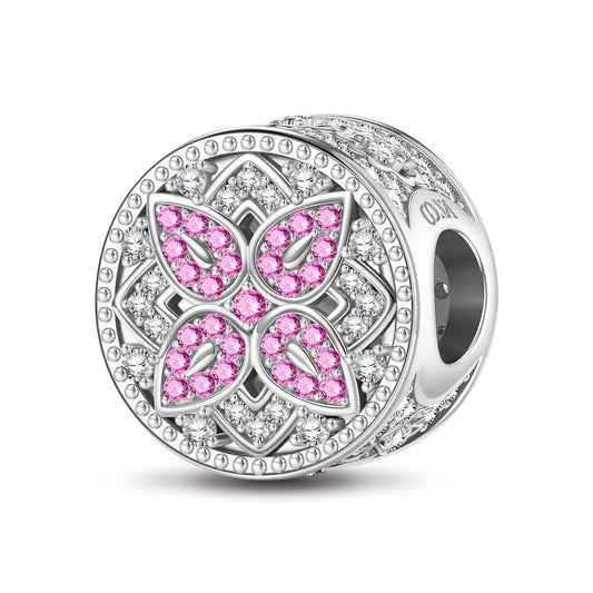 gona- Microbrewed Rose Tarnish-resistant Silver Charms In White Gold Plated