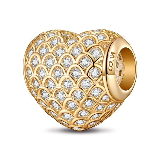 gona- Strength of Heart Tarnish-resistant Silver Charms In 14K Gold Plated