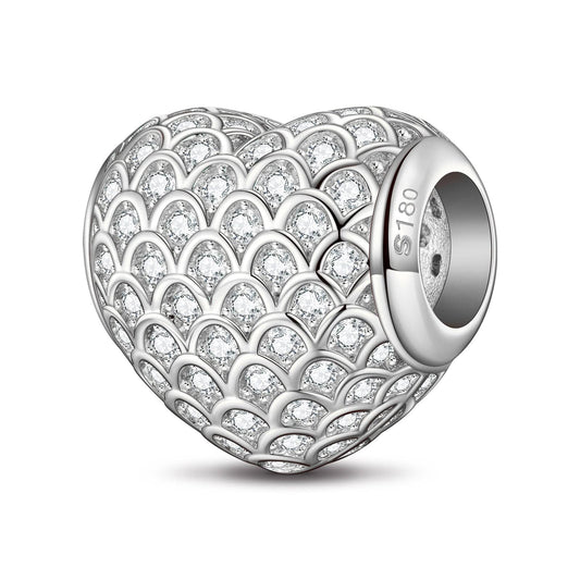 gona- Strength of Heart Tarnish-resistant Silver Charms In White Gold Plated
