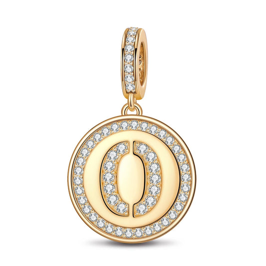 gona- Number Zero Tarnish-resistant Silver Dangle Charms In 14K Gold Plated
