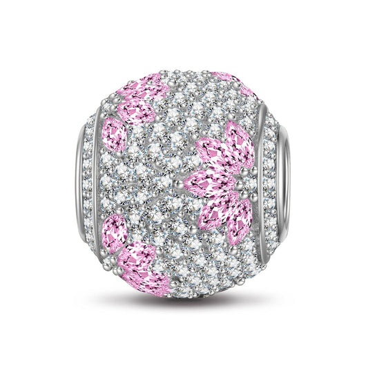 gona- Crystal Love Tarnish-resistant Silver Charms In White Gold Plated