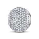 White Zirconia Minimalist Tarnish-resistant Silver Charms In White Gold Plated