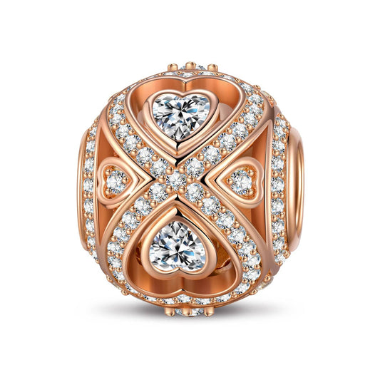 gona- Infinite Love Tarnish-resistant Silver Charms In Rose Gold Plated