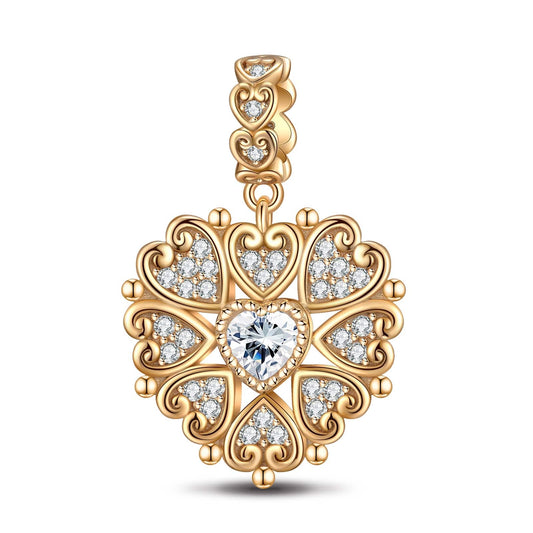 gona- Queen Of Glitter Tarnish-resistant Silver Dangle Charms In 14K Gold Plated