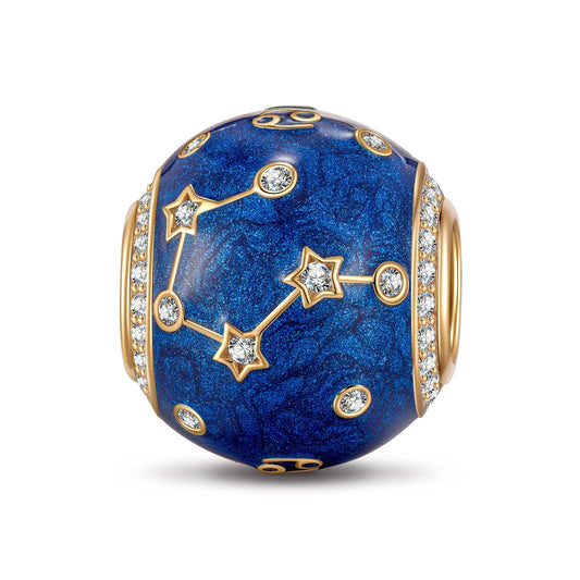 gona- Zodiac Signs Tarnish-resistant Silver Charms With Enamel In 14K Gold Plated