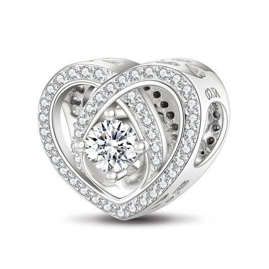 gona- Eternal Love Tarnish-resistant Silver Charms In Silver Plated