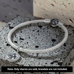 XL Size Thundercloud Elf Tarnish-resistant Silver Dangle Charms With Enamel In White Gold Plated For Men