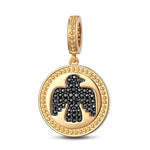 XL Size Thundercloud Elf Tarnish-resistant Silver Dangle Charms With Enamel In 14K Gold Plated For Men