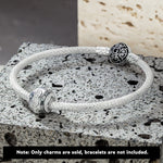 XL Size Mecha Tarnish-resistant Silver Charms In White Gold Plated For Men