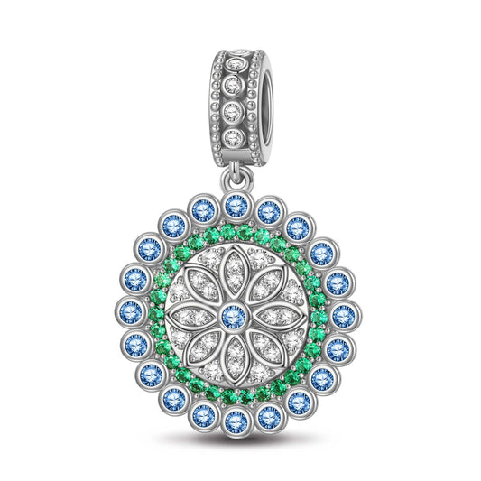 gona- Life As A Summer Flower Tarnish-resistant Silver Dangle Charms In White Gold Plated