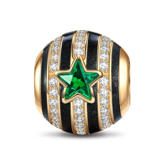 gona- XL Size Shields Tarnish-resistant Silver Charms With Enamel In 14K Gold Plated For Men