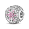 Snow Lotus Tarnish-resistant Silver Charms In White Gold Plated