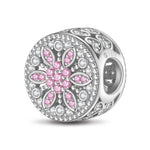 Snow Lotus Tarnish-resistant Silver Charms In White Gold Plated
