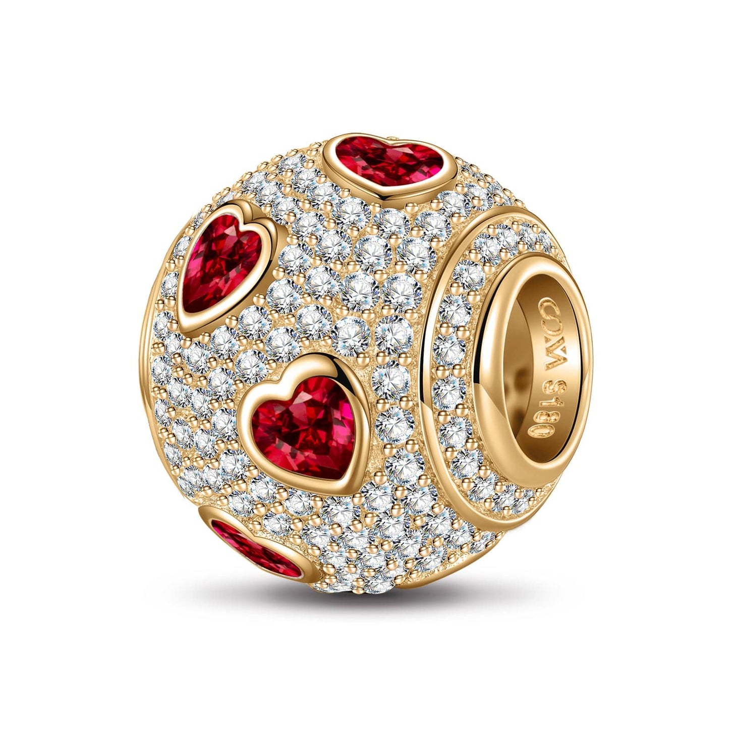 Little Sweetheart Tarnish-resistant Silver Charms In 14K Gold Plated