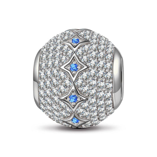 gona- Auroral Circle Tarnish-resistant Silver Charms In White Gold Plated