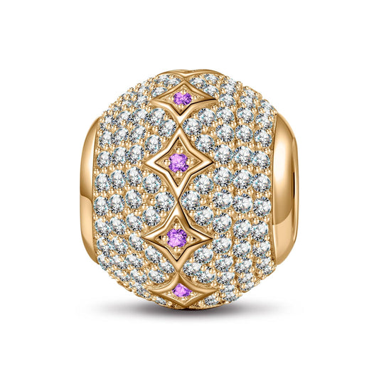 gona- Auroral Circle Tarnish-resistant Silver Charms In 14K Gold Plated