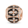 Christian Cross Tarnish-resistant Silver Charms With Enamel In Rose Gold Plated