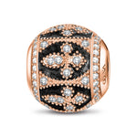 Christian Cross Tarnish-resistant Silver Charms With Enamel In Rose Gold Plated