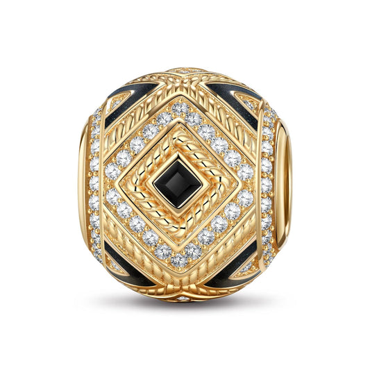 gona- XL Size Storing Power Tarnish-resistant Silver Charms With Enamel In 14K Gold Plated For Men