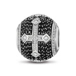 XL Size Imperial Faith Tarnish-resistant Silver Charms In White Gold Plated For Men