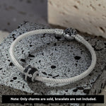XL Size Imperial Faith Tarnish-resistant Silver Charms In White Gold Plated For Men
