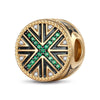 XL Size Hunting Tarnish-resistant Silver Charms With Enamel In 14K Gold Plated For Men