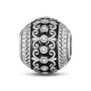 XL Size Glory Tarnish-resistant Silver Charms With Enamel In White Gold Plated For Men
