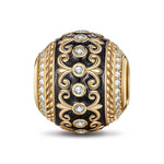 XL Size Glory Tarnish-resistant Silver Charms With Enamel In 14K Gold Plated For Men