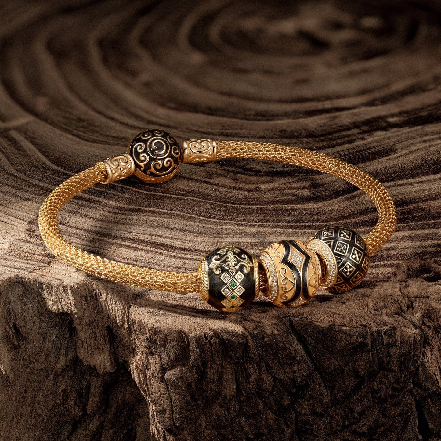 XL Size Life and RecoveryTarnish-resistant Silver Charms With Enamel In 14K Gold Plated For Men