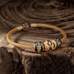 XL Size Life and RecoveryTarnish-resistant Silver Charms With Enamel In 14K Gold Plated For Men
