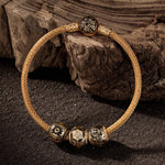 XL Size Mechanical Beauty Tarnish-resistant Silver Charms With Enamel In 14K Gold Plated For Men