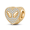 Angel Wings Tarnish-resistant Silver Charms With Enamel in 14K Gold Plated