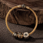 XL Size Leader Tarnish-resistant Silver Charms With Enamel In 14K Gold Plated For Men