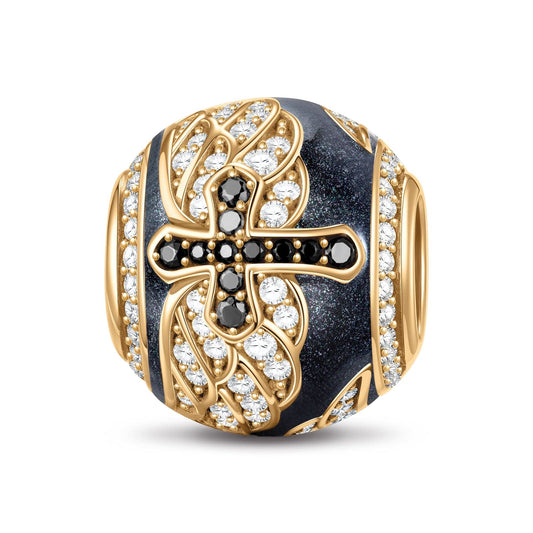 gona- XL Size Redemption Tarnish-resistant Silver Charms With Enamel In 14K Gold Plated For Men