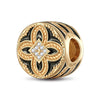 XL Size The Quadratic Law of Faith Tarnish-resistant Silver Charms With Enamel In 14K Gold Plated For Men